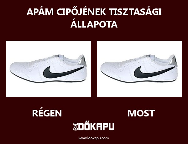 Apám cipőjének tisztasági állapota
 
 title=