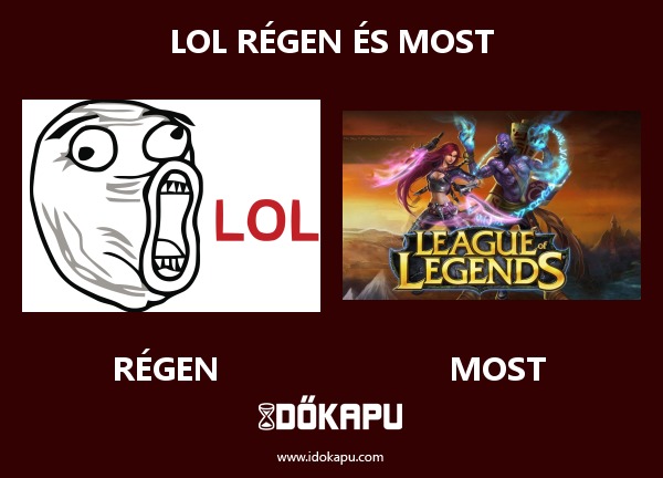 Lol régen és most
 
 title=